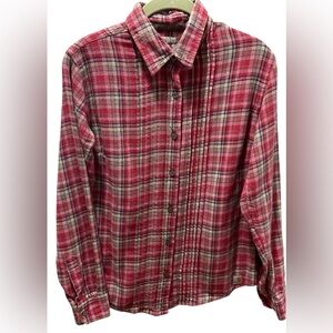 Carhartt Women’s M Pinks Plaid flannel button down shirt